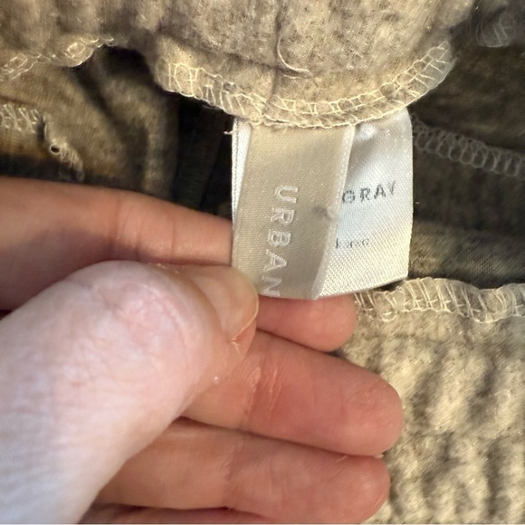 Urban Gray Light Tan Pull On Stretch Waist Pleated Wool Blend Trousers Pants - Picture 5 of 9